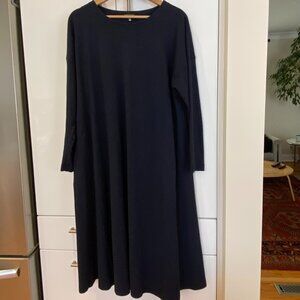 ESKANDAR  A-line dress OS Pima Cotton Blue Versatile